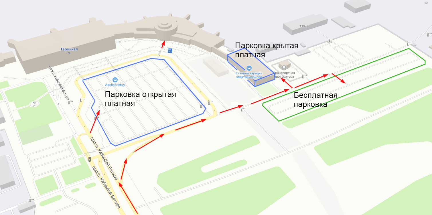 Стоянка аэропорта Астана 🅿️ как добраться, схема парковок, крытые и  открытые стоянки